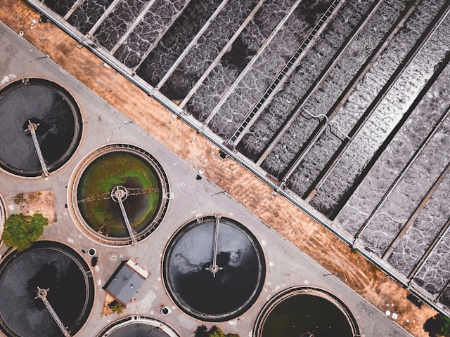 Waste Water Treatment Drone Shot